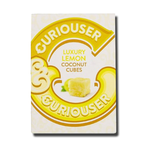 Curiouser & Curiouser Luxury Lemon Coconut Cubes 150g Curiouser & Curiouser Luxury Lemon Coconut Cubes 150g