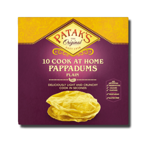 Pataks Plain Pappadums 10' Pataks Plain Pappadums 10'