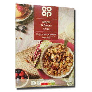 Coop Maple Pecan Crisp Cereal 500g Coop Maple Pecan Crisp Cereal 500g