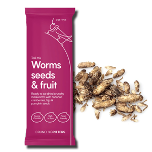 Crunchy Critters Worms Seeds & Fruit Trail Mix 30g Crunchy Critters Worms Seeds & Fruit Trail Mix 30g