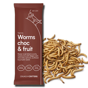 Crunchy Critters Worms Choc & fruit Trail Mix 32g Crunchy Critters Worms Choc & fruit Trail Mix 32g