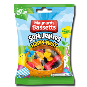 Maynards Bassetts Soft Jellies Happinest Sweets Bag 160g Maynards Bassetts Soft Jellies Happinest Sweets Bag 160g