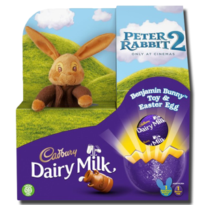 Cadbury Dairy Milk Peter Rabbit Toy & Easter Egg 72g Cadbury Dairy Milk Peter Rabbit Toy & Easter Egg 72g