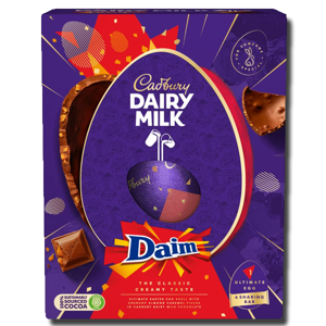 Cadbury Dairy Milk Giant Daim Inclusion Easter Egg 570g Cadbury Dairy Milk Giant Daim Inclusion Easter Egg 570g