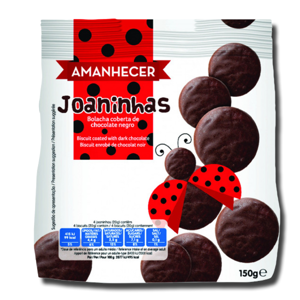 Amanhecer Bolacha de Chocolate Negro Joaninhas 150g Amanhecer Bolacha de Chocolate Negro Joaninhas 150g