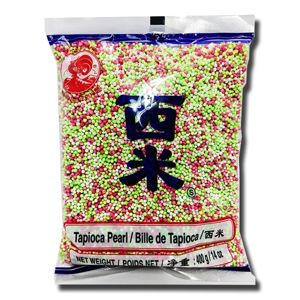 Cock Brand Tapioca Pérolas Pequenas Coloridas 400g Cock Brand Tapioca Pérolas Pequenas Coloridas 400g