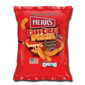 Herr's Deep Dish Pizza Cheese Curls 85.1g Herr's Deep Dish Pizza Cheese Curls 85.1g