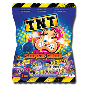 TNT Super Sour Liquid Filled Chews 150g TNT Super Sour Liquid Filled Chews 150g