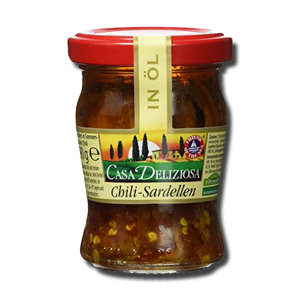 Feinkost Dittmann Casa Deliziosa Filetes de Anchova com Chilli Picante 90g Feinkost Dittmann Casa Deliziosa Filetes de Anchova com Chilli Picante 90g
