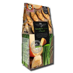Buiteman Gouda & Chive Cheese Biscuits 75g Buiteman Gouda & Chive Cheese Biscuits 75g