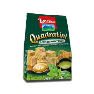 Loacker Quadratini Wafer Cookies Green Tea 250g Loacker Quadratini Wafer Cookies Green Tea 250g