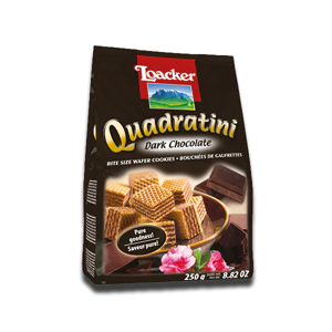 Loacker Quadratini Wafer Dark Chocolate 250g Loacker Quadratini Wafer Dark Chocolate 250g