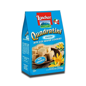 Loacker Quadratini Wafer Cookies Vanilla 250g Loacker Quadratini Wafer Cookies Vanilla 250g