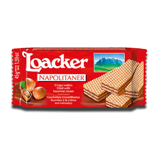 Loacker Crispy Wafers Hazelnut Cream 45g Loacker Crispy Wafers Hazelnut Cream 45g