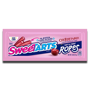 Wonka Sweetarts Soft & Chewy Cherry Punch Ropes 85g Wonka Sweetarts Soft & Chewy Cherry Punch Ropes 85g
