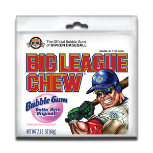 Big League Chew Bubble Gum Pouch Original 60g Big League Chew Bubble Gum Pouch Original 60g