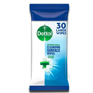 Dettol Anti Bacterial large Wipes Kills 99.9% 30´S Dettol Anti Bacterial large Wipes Kills 99.9% 30´S