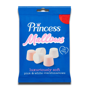 Princess Mallows Pink & White Marshmallows 190g Princess Mallows Pink & White Marshmallows 190g