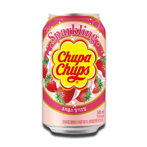 Chupa Chups Sparkling Soda Strawberry & Cream Flavour 345ml Chupa Chups Sparkling Soda Strawberry & Cream Flavour 345ml