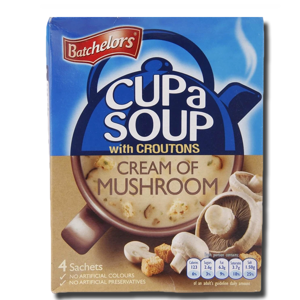 Batchelors Cup a Soup Cream Mushroom With Croutons 99g Batchelors Cup a Soup Cream Mushroom With Croutons 99g