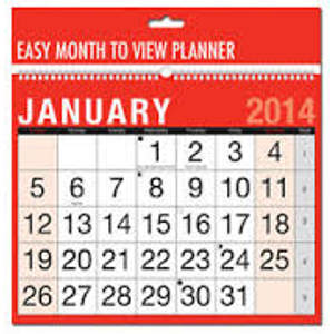 Red & Black Easy Month To View Planner Red & Black Easy Month To View Planner