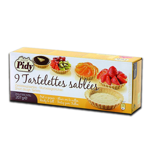 Pidy 9 Tartelettes Sablées 216g Pidy 9 Tartelettes Sablées 216g