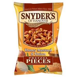 Snyders Pretzel Pieces Honey Mustard Onion 125g Snyders Pretzel Pieces Honey Mustard Onion 125g