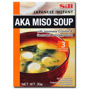 S&B Aka Miso Soup With Japanese Crouton & Seaweed & Green Onion 30g S&B Aka Miso Soup With Japanese Crouton & Seaweed & Green Onion 30g