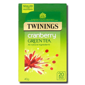 Twinings Green Tea Cranberry 20'S Twinings Green Tea Cranberry 20'S