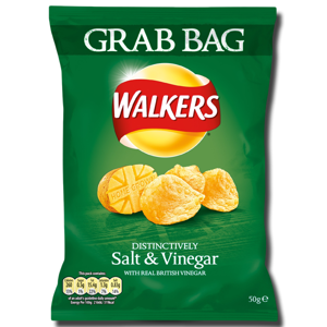 Walkers Crisps Salt Vinegar 50g Walkers Crisps Salt Vinegar 50g