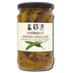 Cooks & Co Green Chillies 300g Cooks & Co Green Chillies 300g