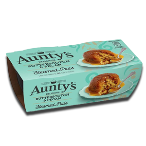 Aunty's Steamed Pudding Butterscotch and Pecans 2x95g Aunty's Steamed Pudding Butterscotch and Pecans 2x95g
