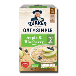 Quaker Oat So Simple Apple & Blueberry 360g Quaker Oat So Simple Apple & Blueberry 360g