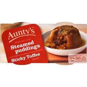 Aunty's Sticky Toffee Steamed Puddings 2x100g Aunty's Sticky Toffee Steamed Puddings 2x100g
