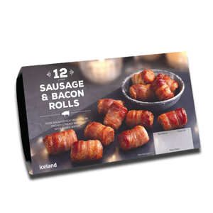Iceland 12 Sausage & Bacon Rolls 252g Iceland 12 Sausage & Bacon Rolls 252g