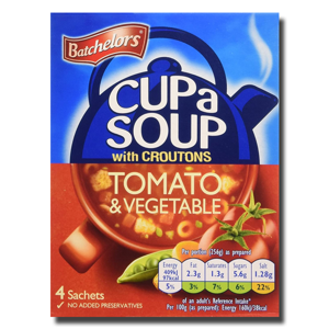 Batchelors Cup Soup Tomato Vegetable Croutons 104g Batchelors Cup Soup Tomato Vegetable Croutons 104g