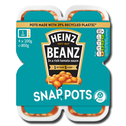 Heinz Beanz Baked Beans Snap Pot 4x200g