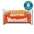Warburtons Breakfast Muffins 4 Pack 294g