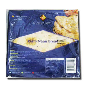 Leicester Bakery Plain Naan Bread 5's 520g