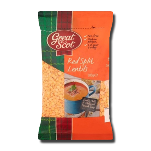 Great Scot Red Split Lentils 500g Great Scot Red Split Lentils 500g