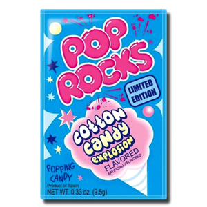 PopRocks Popping Candy Cotton Candy 9.5g PopRocks Popping Candy Cotton Candy 9.5g