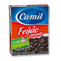 Camil Feijão Preto Pronto 380g