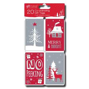 Giftmaker Christmas 20 Co-Ordinating Gift Tags Giftmaker Christmas 20 Co-Ordinating Gift Tags