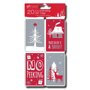 Giftmaker Christmas 20 Co-Ordinating Gift Tags