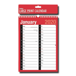 Tallon Large Print Calendar Plannet On Month View Tallon Large Print Calendar Plannet On Month View