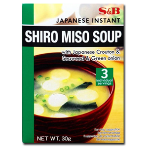 S&B Shiro Miso Soup With Japanese Crouton & Seaweed & Green Onion 30g