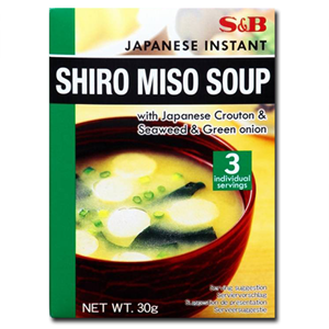 S&B Shiro Miso Soup With Japanese Crouton & Seaweed & Green Onion 30g S&B Shiro Miso Soup With Japanese Crouton & Seaweed & Green Onion 30g