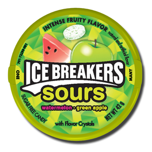 Ice Breaker Sour Green, Watermelon & Tangerine 42g