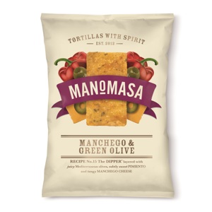 Manomasa Tortillas Manchego & Green Olive 160g