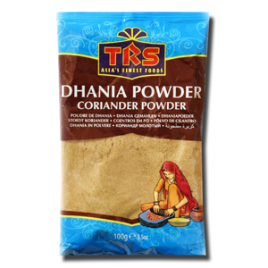TRS Dhania Coriander Powder - Sementes Coentros em Pó 100g TRS Dhania Coriander Powder - Sementes Coentros em Pó 100g